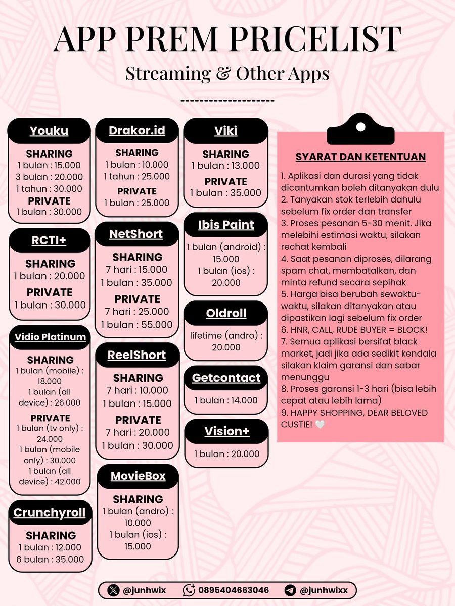 cii🌸 joki kuesioner 400p, app prem, sosmed needs! tweet media