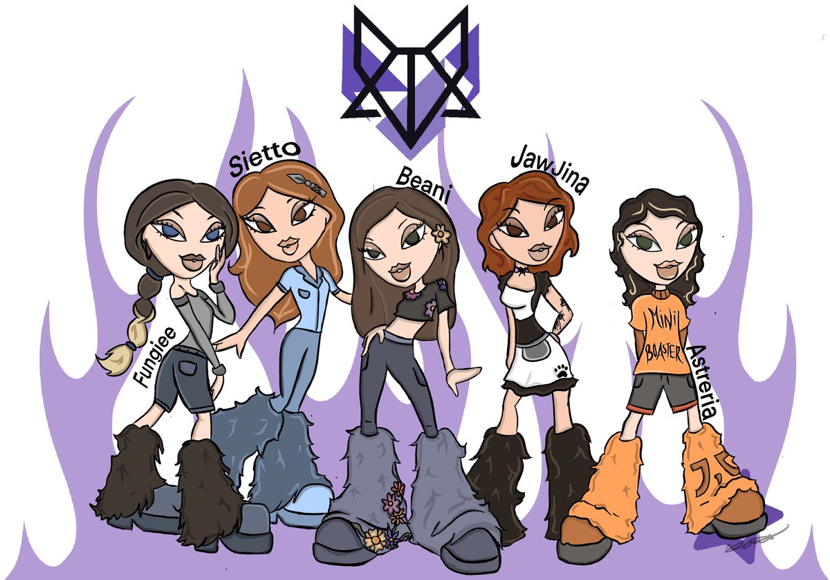 Vixen_OCE's tweet photo. Announcing our main roster for GC Split 1 Open Qualifiers:  
Fungiee - Sentinel/Flex 
Sietto - Duelist 
Beani - Recon Initiator/IGL 
JawJina - Secondary Duelist/ Flex  
Asteria - Smokes  

Thank you so much @ilikecoconutzzz (Fungiee) for creating this amazing art of the team! https://t.co/wrGTk8NkOf