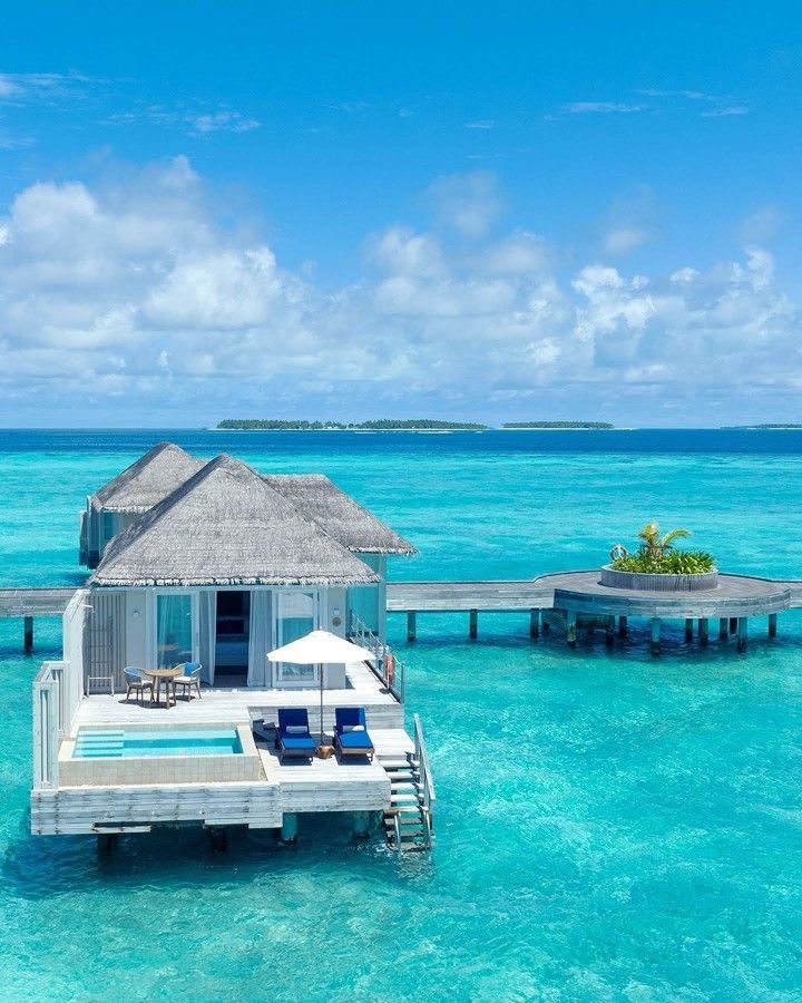 travelgirl_love's tweet photo. 【予算30万円〜】（3泊4日）

🇲🇻 モルディブ

天国から1番近いって言われてる夢の島🏝️🩵
海の上に泊まれる水上ヴィラ。
透明度は世界一レベル😭✨

どこ見ても青しかない世界。
この景色、死ぬまでに一回は体験したい。 https://t.co/TbVNhzZVVE