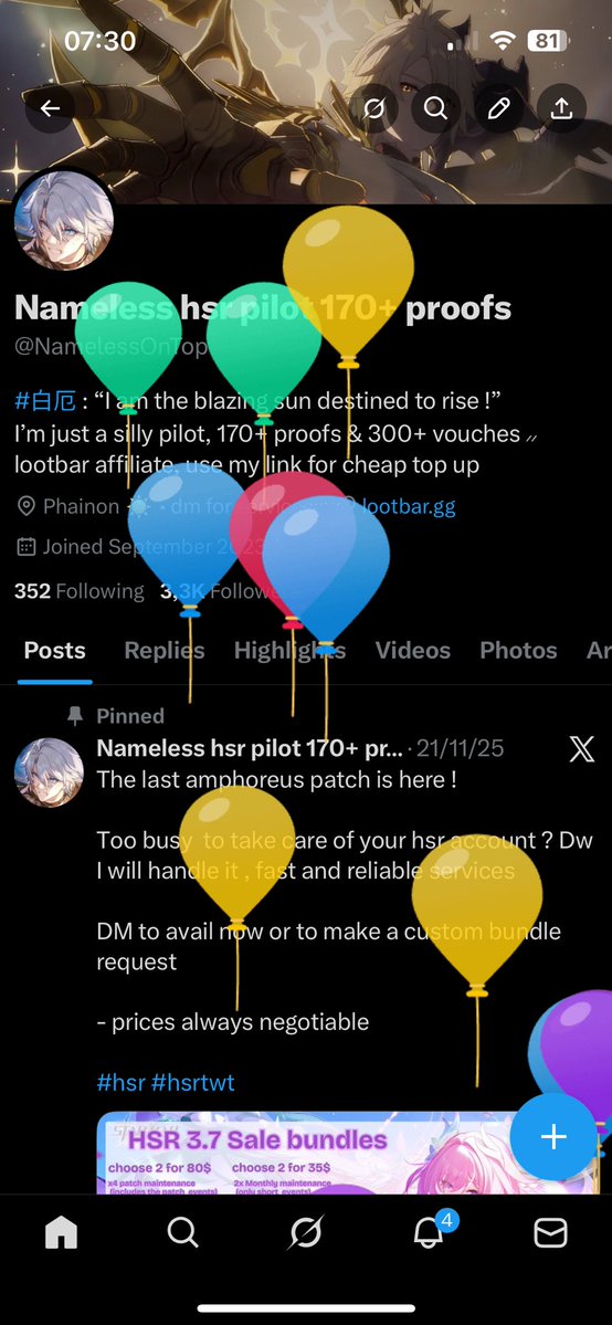 Nameless hsr pilot 170+ proofs tweet media