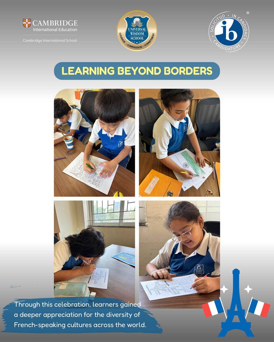 universal_ib's tweet image. Francophonie Day at UWS 🇫🇷
From quizzes to creative activities, learners explored French-speaking cultures and built global awareness 🌎
A celebration of language, diversity, and curiosity.

#FrancophonieDay #GlobalCitizens #UWS