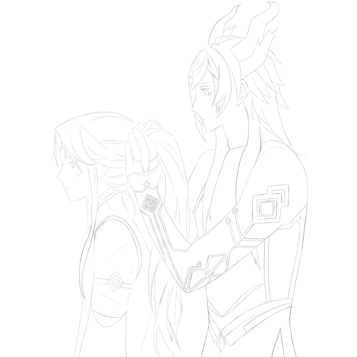YinTheDevil's tweet photo. Last sketch before coloring it… https://t.co/dtNKXfLi8Y