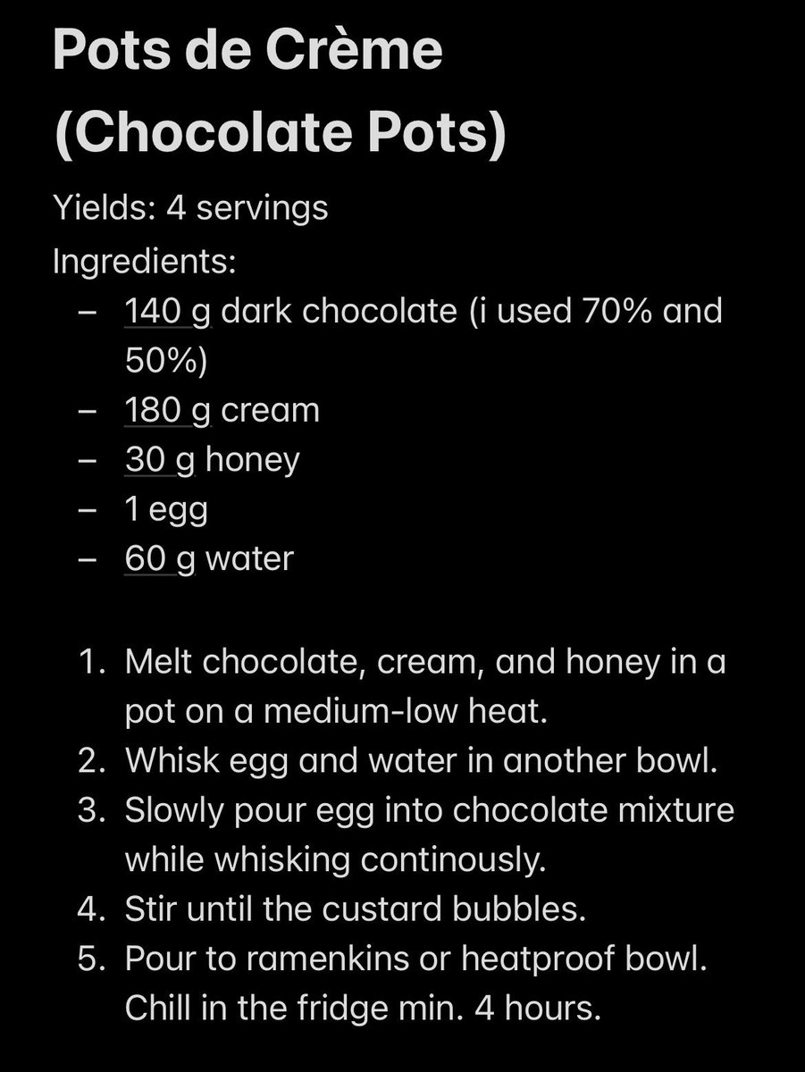 bakeclair's tweet photo. pots de crème (taste like thick chocolate custard and ganache) https://t.co/c0KeSTUjpS