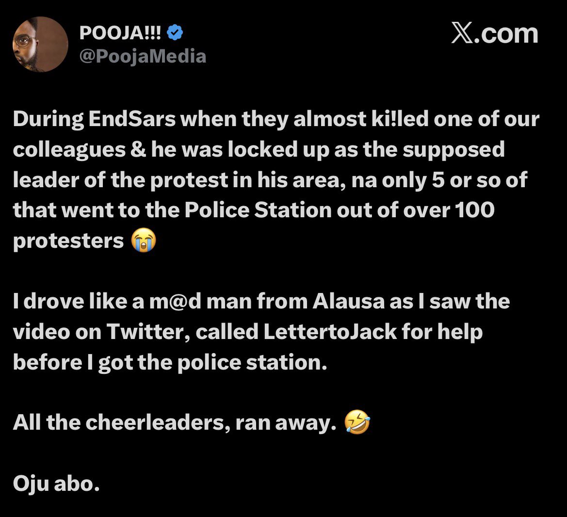 Can anyone give me just one reason why he’s feeding us with this information? So we can back off abi?😂
If u like dey wait for influencer to join protest sé!!!