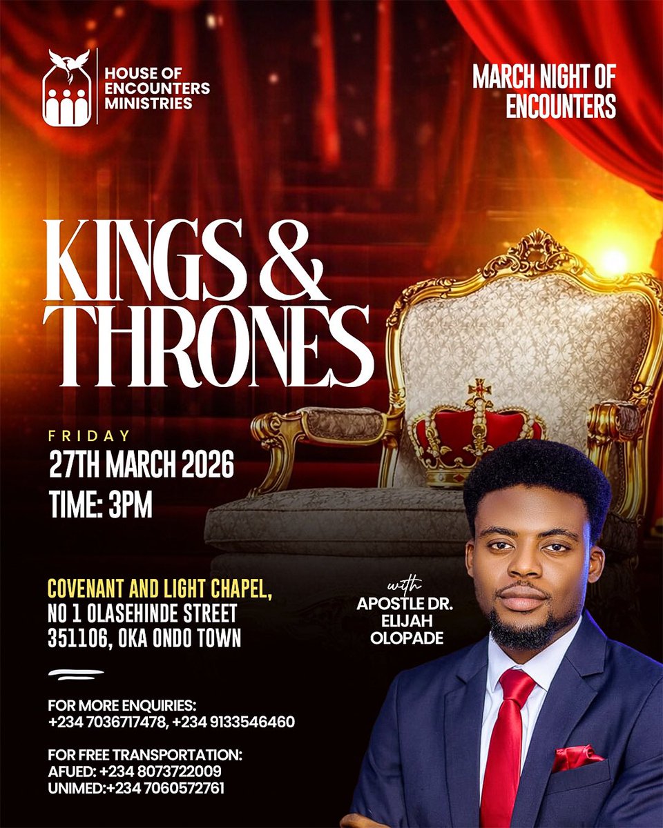 Apostle Dr. Elijah Olopade tweet media