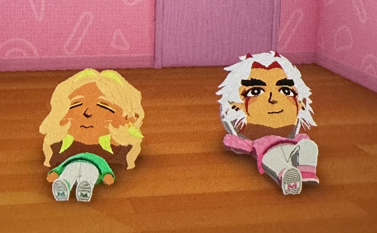 St3rdoesart's tweet photo. Made Itto and my Genshin oc in the tomodachi demo and omg I love them already. I want the full game so bad 😭 https://t.co/7vwdNaWj5f