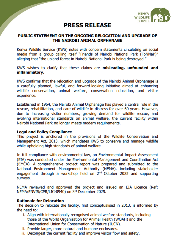 Kenya Wildlife Service tweet media