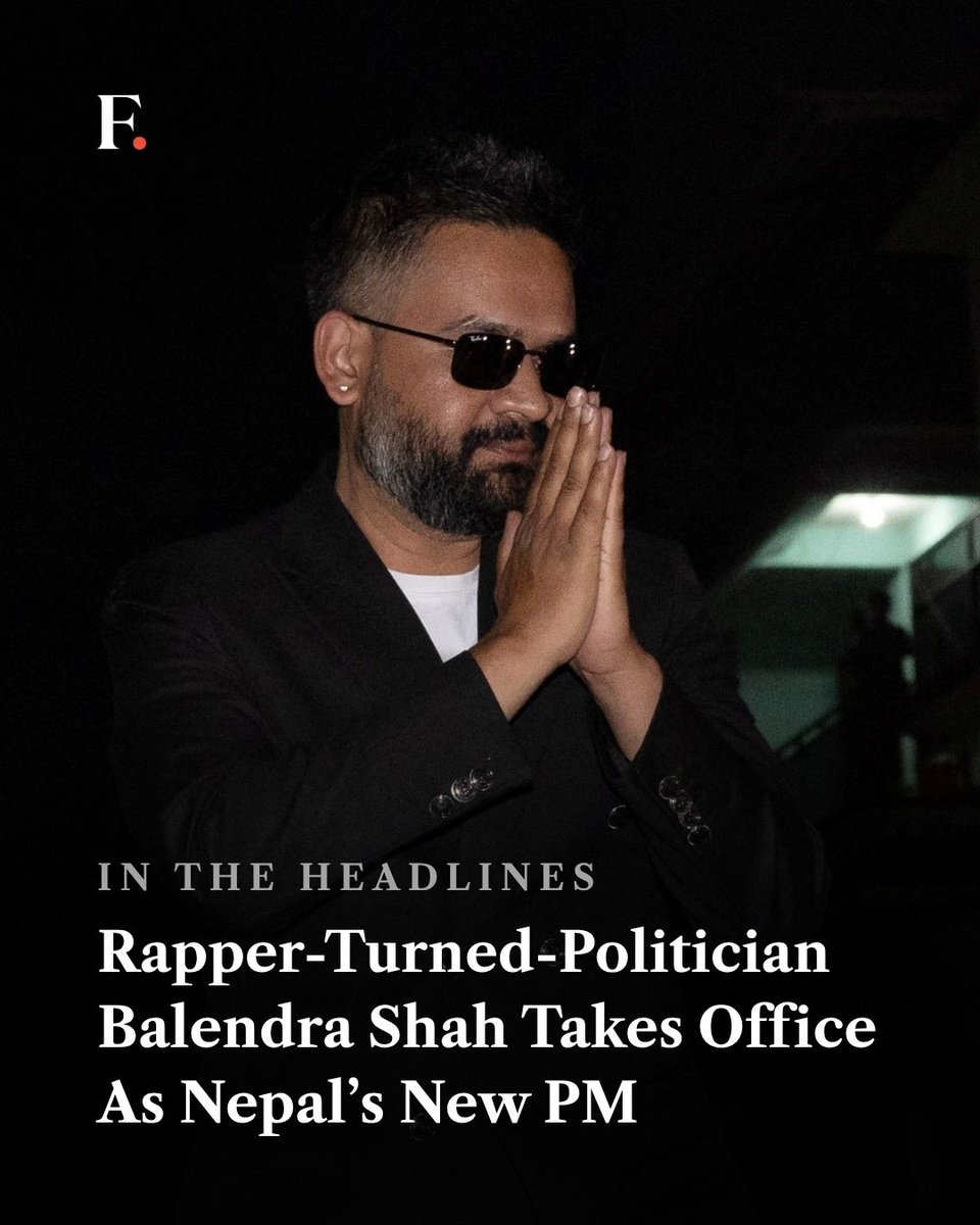 Nepal swears in Balendra Shah, a rapper-turned-politician, as prime minister following a landslide victory in the country’s first election since last year’s youth-led protests. 

#FirstpostNews