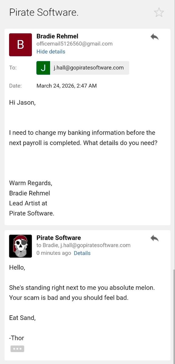 Pirate Software tweet media