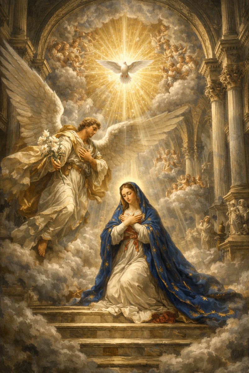 Gegrüßet seist du, Maria, voll der Gnade, Der Herr ist mit dir.
Du bist gebenedeit unter den Frauen, und gebenedeit ist die Frucht deines Leibes, Jesus. Heilige Maria, Mutter Gottes, Bitte für uns Sünder jetzt und in der Stunde Unseres Todes.
Amen