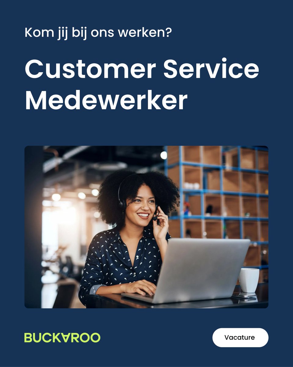 BuckarooBV's tweet image. 📣 Op zoek naar een leuke baan in Utrecht voor 32-40 uur per week?

Wij zoeken een Customer Service Medewerker. In deze rol ondersteun je klanten met hun betaaloplossingen💳

Meer weten? 👇
buckaroo.nl/.../customer-s…...

#PayingAttention #Buckaroo #WerkenBijBuckaroo #Vacature