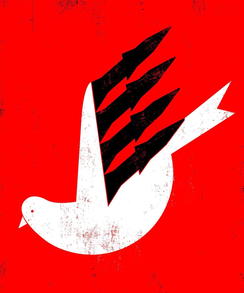 SakamotoMath's tweet photo. Deal or No Deal

Tehran’s fake toughness,
Trump scents fear in the loud roar—
brands them “terrorists.”

Art by Edel Rodriguez #Iran #Israel #US #geopolitics #war #threat #peace #haiku #poetry https://t.co/gQqtHuFYV6