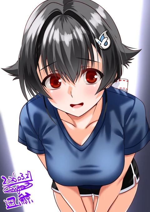 提督のところにやってきた迅鯨ちゃん☆ #艦これ版深夜の真剣お絵描き60分一本勝負 #艦これ版真剣お絵描き60分一本勝負_20260327