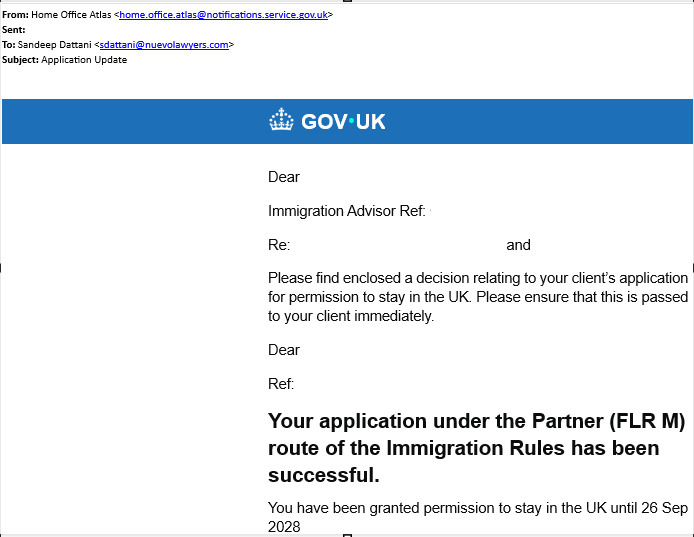 NuevoLawyers's tweet image. Wonderful end to another working week! This excellent decision came through for a happy client of Nuevo Lawyers! T: 02036335575 / E: info@nuevolawyers.com #NuevoLawyers #YourFutureOurCommitment #FridayFirstClass #fridayjoyday #UnitedKingdom #UKVisa #UnitedKIngdomVisa #VisaForUK