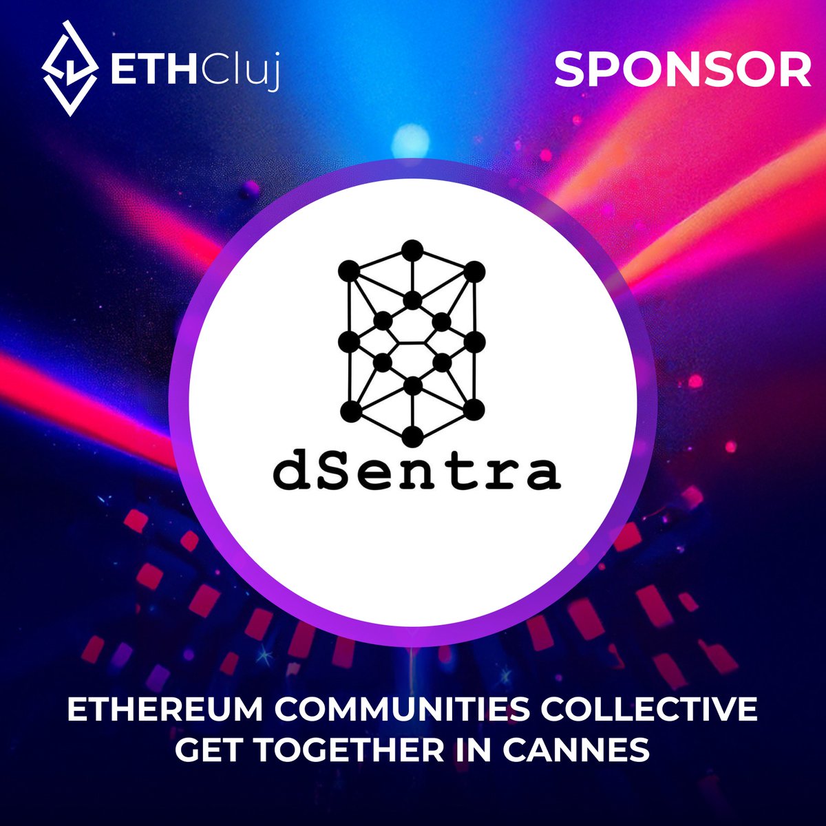 ETHCluj's tweet photo. As we are preparing the Ethereum Communities Collective Cannes Get-Together around @EthCC, our friends and supporters showed up and helped make this happen.

We are grateful to have such wonderful support from the dSentra team as sponsors for this event and highly value their ethical alignment to Ethereum and to Public Goods.

Here is their Manifesto:

"In dSentra, both IRL and digital Public Goods are supported, due to our certainty that man-made social structures might evolve in time, but the life of men - with its most basic needs - remains unchanged. 

We have always come together as humans to overcome obstacles and provide the much needed resources that our tribe needed, and Pubic Good were always a foundational part. This is eternally true.

However, Public Goods suffer from "The tragedy of the Commons" - the more pure it is, the least self sustainable it becomes. 

Thus, we make it our mission to research and develop tools for upholding the Ethos of the Public Goods, while aligning ourselves in mentality with the cryptopunk values and leveraging this fantastic tech our modern era offers us, which is the blockchain."

See you in Cannes, friends!