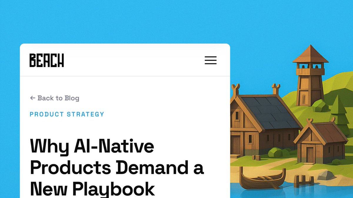 Why AI native products demand a new Playbook

The frameworks that built the last generation of SaaS products won't survive the AI shift. Here's why builder-led teams need to rethink product strategy from first principles.

beach.io/blog/why-ai-na…