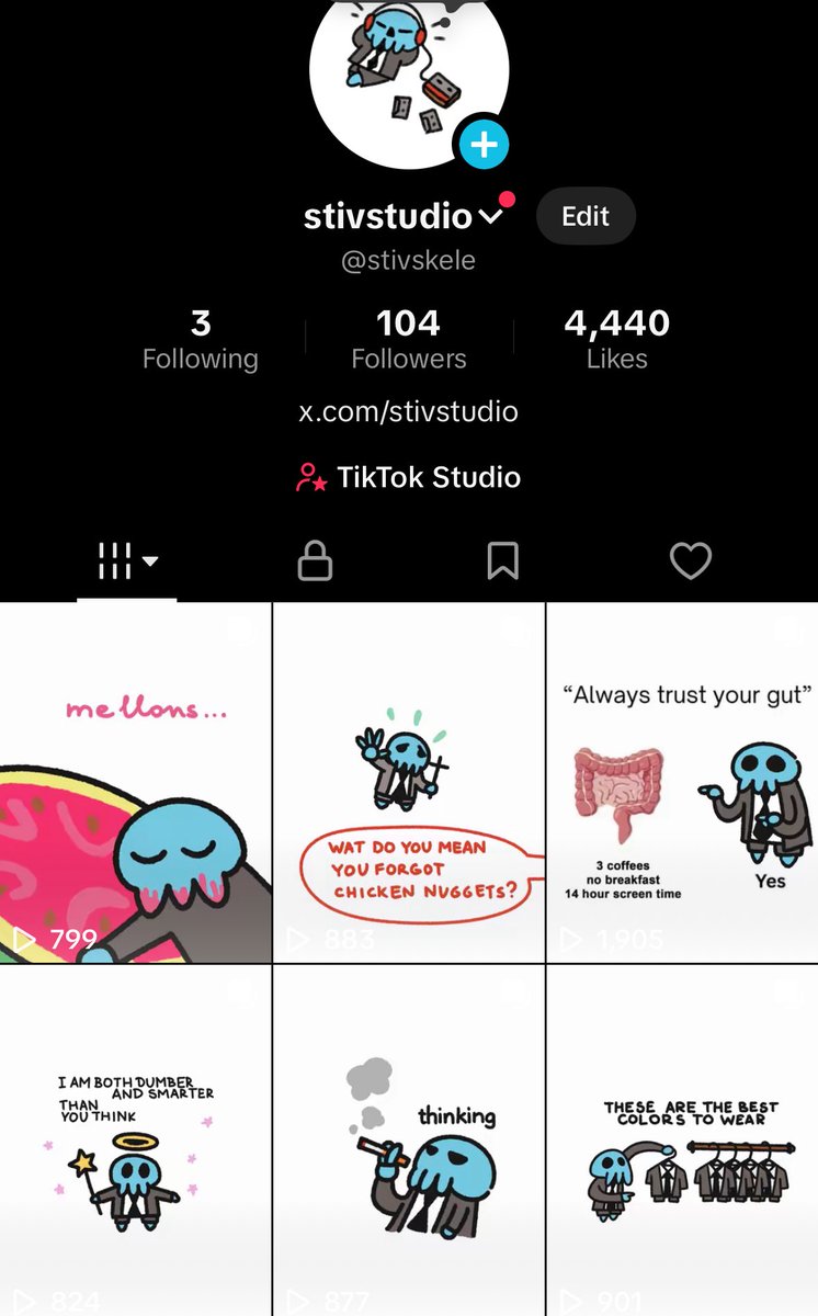 Today $STIV  has reached small but very crucial milestone.
TikTok account has reached over 100 followers.

2 months of daily drawing.
2 months of posting and fighting for likes and views.

Yes, it is not as big as many other similar doodle projects. But STIV has been made by