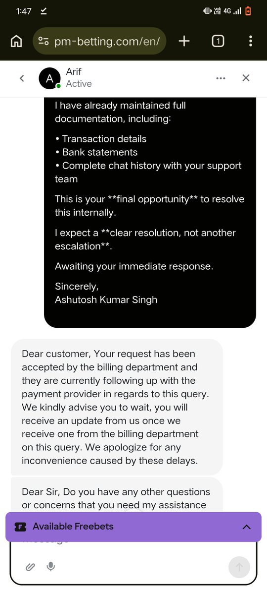 IconAshutosh's tweet photo. Attaching proof for transparency 👇
Bank statement + confirmation = NO transaction received.
@Parimatchsps  @parimatc please explain how this is marked SUCCESS and still unpaid after 28+ days.

Awaiting resolution. https://t.co/I4STFsZ9Za