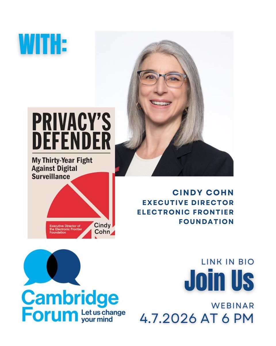 Cambridge Forum tweet media