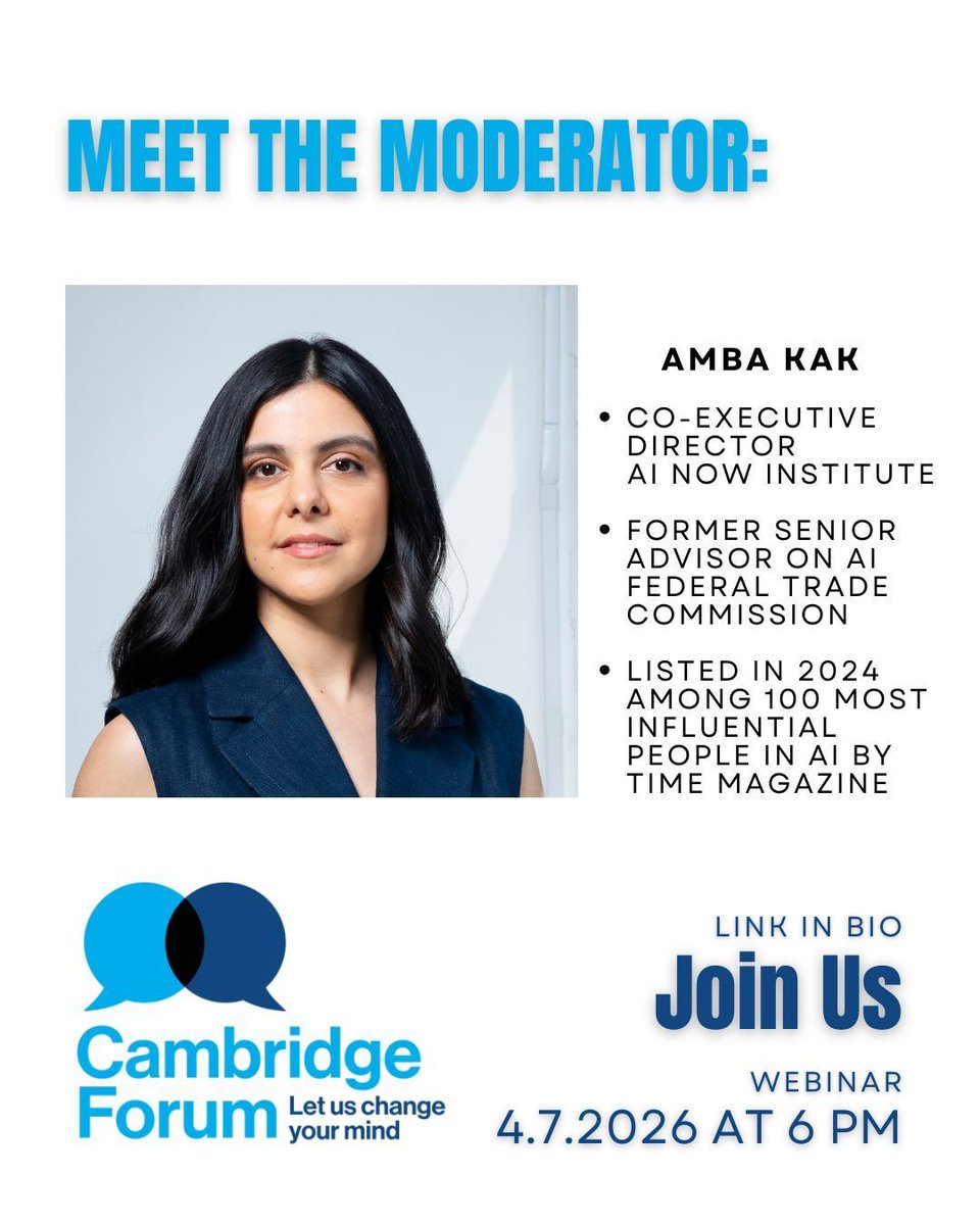 Cambridge Forum tweet media