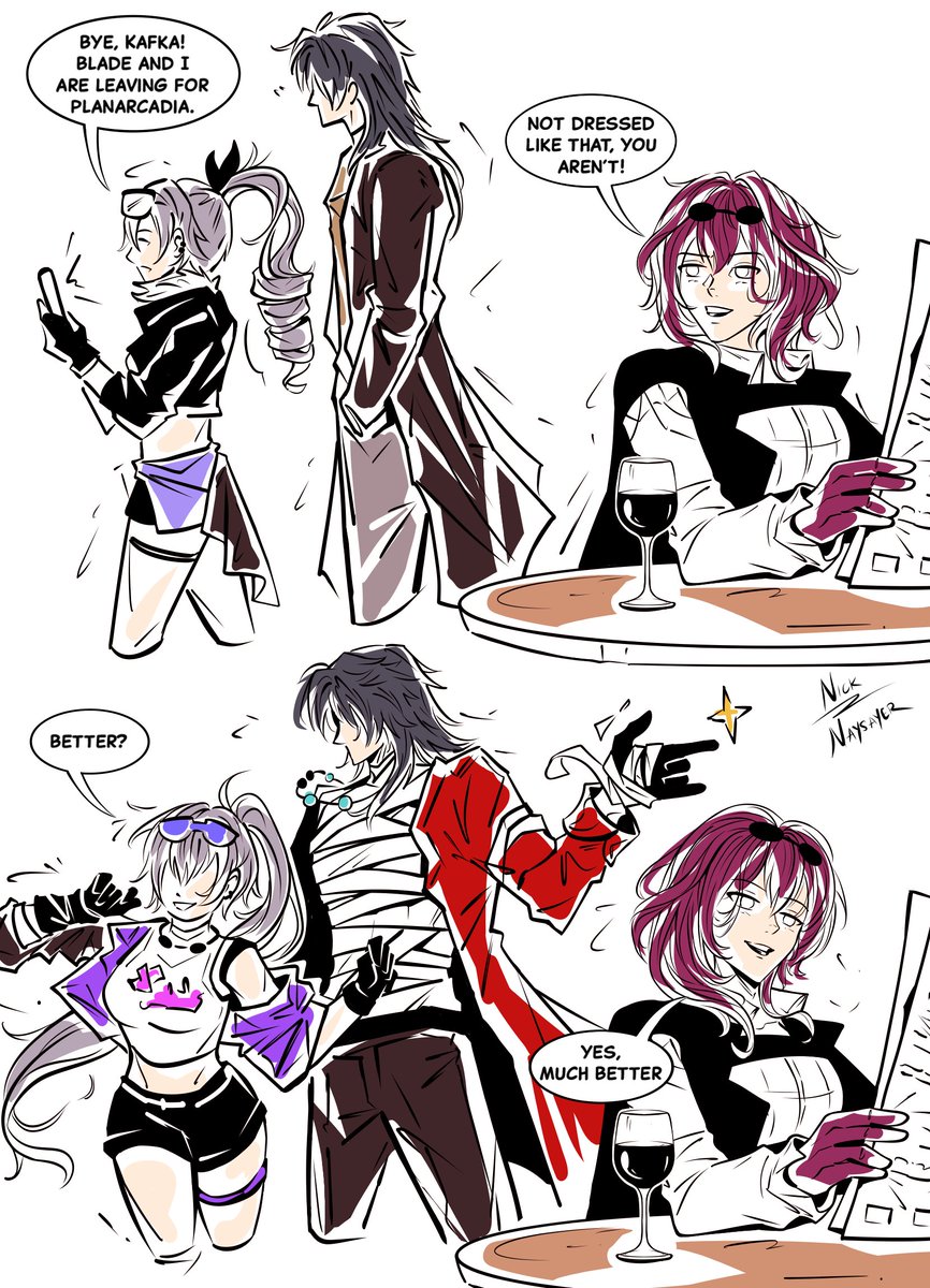 Bladie ~ ❤️💙
My latest obsession ❤️💙
#honkaistarrail #fanart #blade #yingxing #kafka #comic #mihoyo #planarcadia #ahatheelation