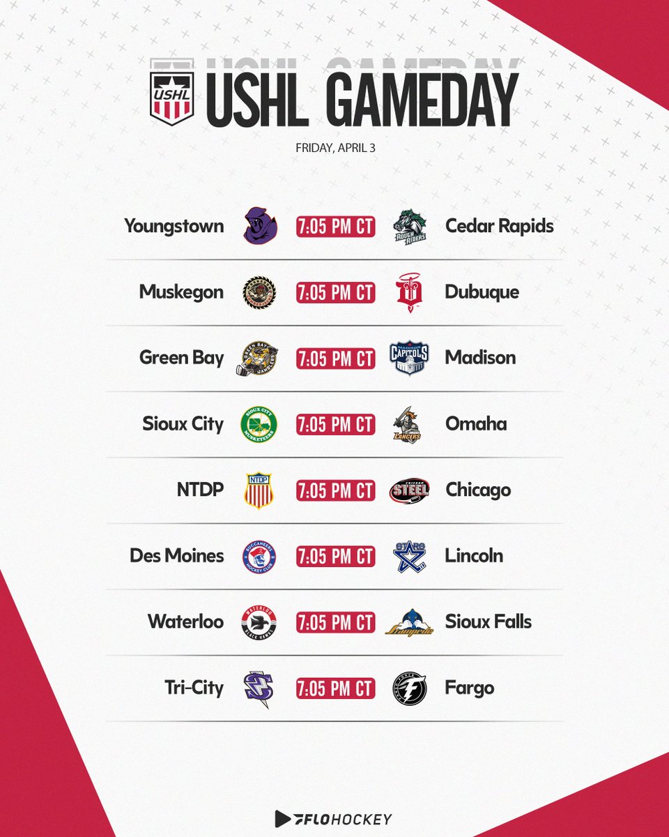 Stacked slate tonight ⏬🔥 #USHL