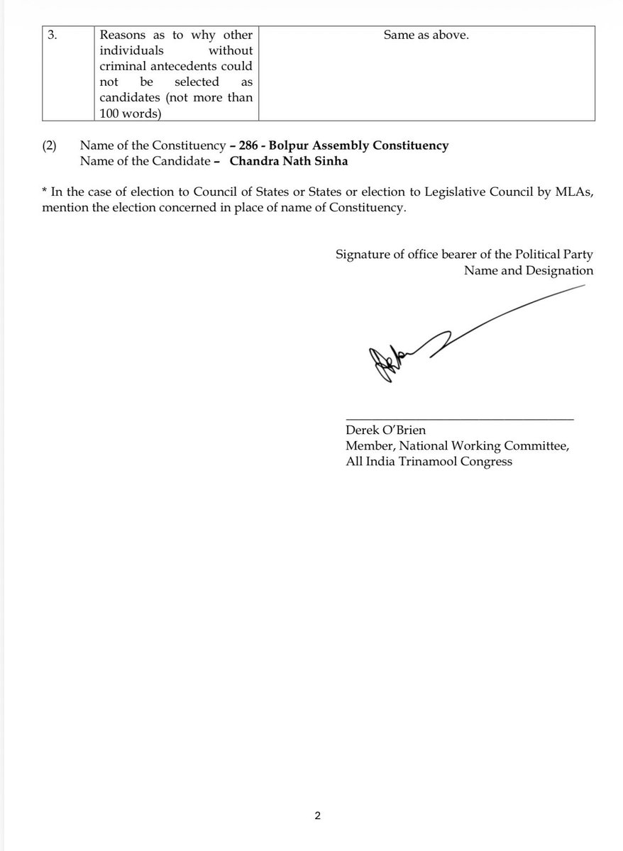 Format C7:  Chandra Nath Sinha
GENERAL ELECTION TO THE LEGISLATIVE ASSEMBLY OF WEST BENGAL, 2026