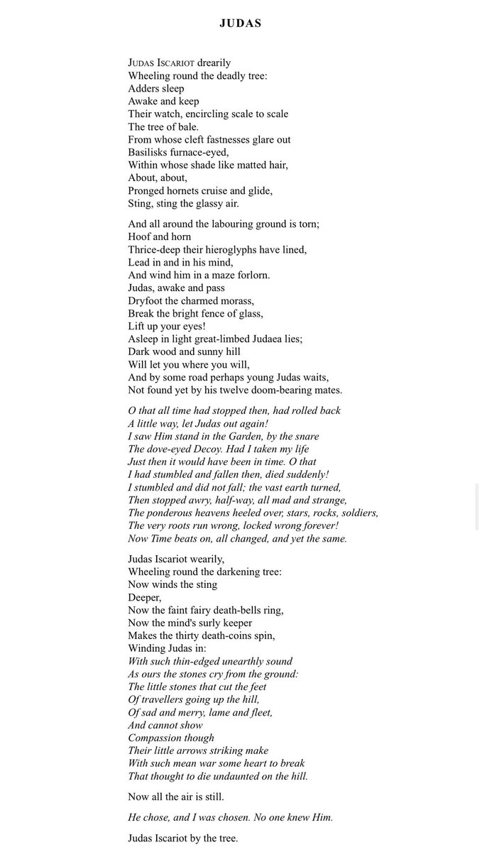 scot_lit92630's tweet photo. Judas by Edwin Muir via https://t.co/gHp3dw2ZFe
#edwinmuir
#easterpoetry
#goodfriday https://t.co/r5Wa9f1zU5