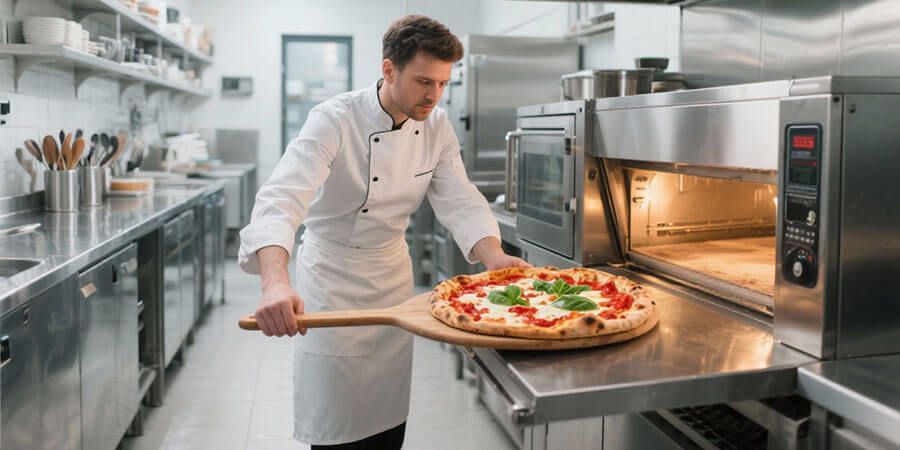 GoFoodservice's tweet photo. Wood-fired ovens hit 1000°F and cook pizza in 90 seconds. Conveyor ovens push 50 pizzas per hour with minimal labor. Different operations need different ovens. 🍕

Our guide covers all types plus prep equipment and ROI planning.

→ https://t.co/VfMEVJZL0P https://t.co/kp6inM7bRA