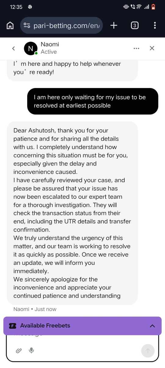 IconAshutosh's tweet photo. Attaching proof for transparency 👇
Bank statement + confirmation = NO transaction received.

@Parimatchsps @parimatchindia   please explain how this is marked SUCCESS and still unpaid after 28+ days.

Awaiting resolution. https://t.co/0DGDXE4KBK