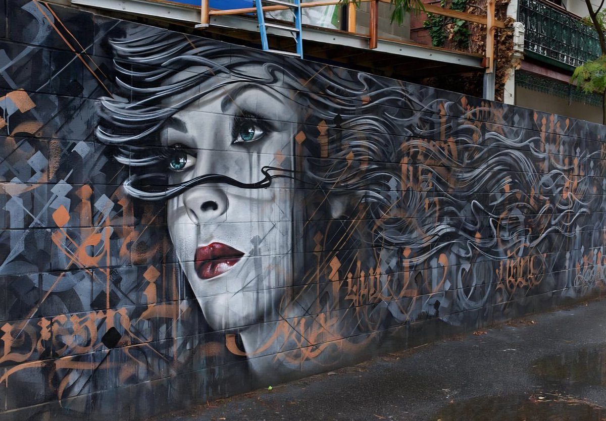 nouatre's tweet image. Bonjour 👀 
#streetart. #urbanart. #mural 
By : Destroy ( Joseph Boin )