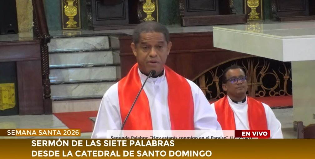 cdn37's tweet image. #AhoraMismo. – Da inicio la Segunda Palabra del Sermón de las Siete Palabras: "Hoy estarás conmigo en el paraíso".

► Puede verlo en vivo aquí: cdn.com.do/envivo/

Amplía esta y otras informaciones en nuestra página web: cdn.com.do

#CDN #CDN37 #Nacionales