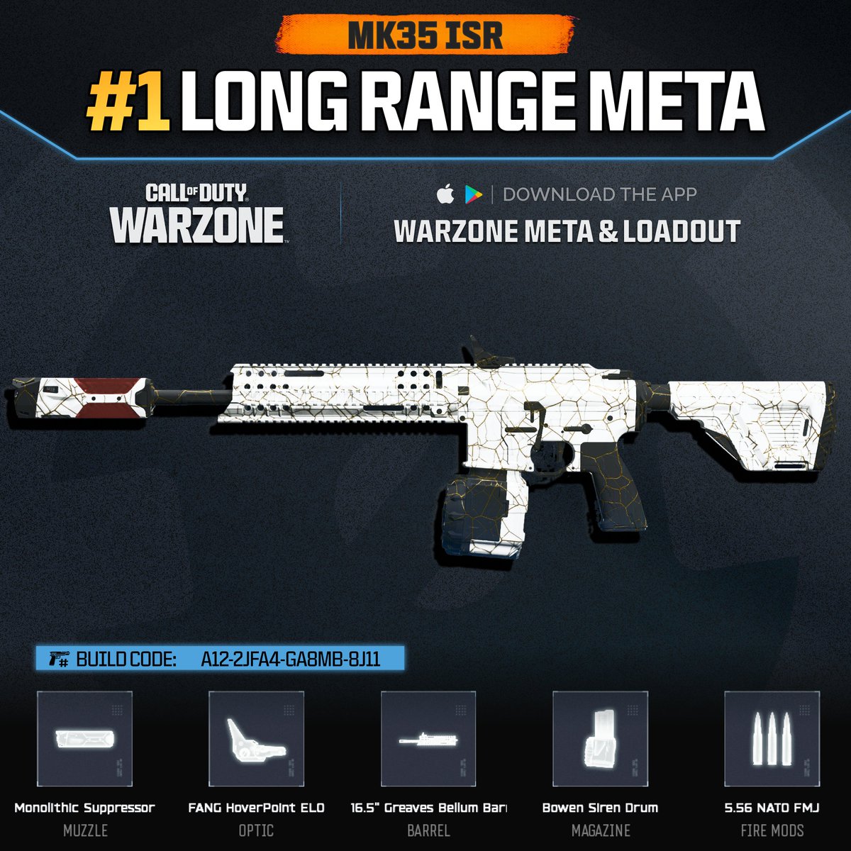 WZStatsGG's tweet image. ‼️🚨 NEW WARZONE META - SEASON 3 🚨‼️

💥 Here are the Absolute Best Loadouts to use in #Warzone after the Season 3 update! 🔥

🥇 #1 Long Range Meta: MK35 ISR
🥇 #1 Close Range Meta: VST
🥇 #1 One-Shot Sniper: HAWKER HX
🥇 #1 Sniper Support: MK35 ISR