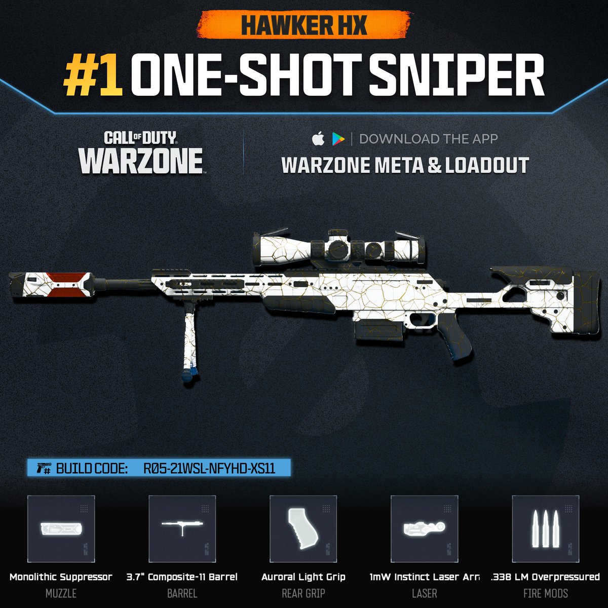 WZStatsGG's tweet image. ‼️🚨 NEW WARZONE META - SEASON 3 🚨‼️

💥 Here are the Absolute Best Loadouts to use in #Warzone after the Season 3 update! 🔥

🥇 #1 Long Range Meta: MK35 ISR
🥇 #1 Close Range Meta: VST
🥇 #1 One-Shot Sniper: HAWKER HX
🥇 #1 Sniper Support: MK35 ISR