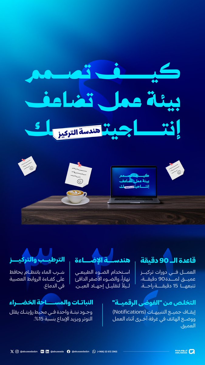 تمرين بصري جديد ومساحة عمل مختلفة! 💻✨

​أحدث تدريباتي في تصميم الإنفوجرافيك، حيث أختبر في هذا العمل تقنية دمج العناصر الواقعية (مكتب العمل) مع النصوص التوضيحية لإنتاج تصميم عصري يكسر جمود عرض البيانات.

​#تصميم_جرافيك #إنفوجرافيك #تصميم #تطوير_المهارات #GraphicDesign