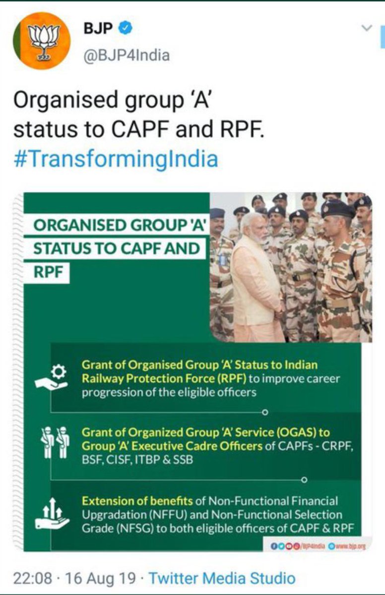 prempratap2005's tweet photo. @PTI_News Comparing Asst. Comdt. to police DySP is flawed,misleading, demoralising and disgraceful.
CAPF officers are part of OGAS, at par with~60 Group A services of GoI.The govt’s U-turn from its own decision of 2019 granting #ogastocapf to this day, denying everything; is unjust. https://t.co/gNR59OfaFu