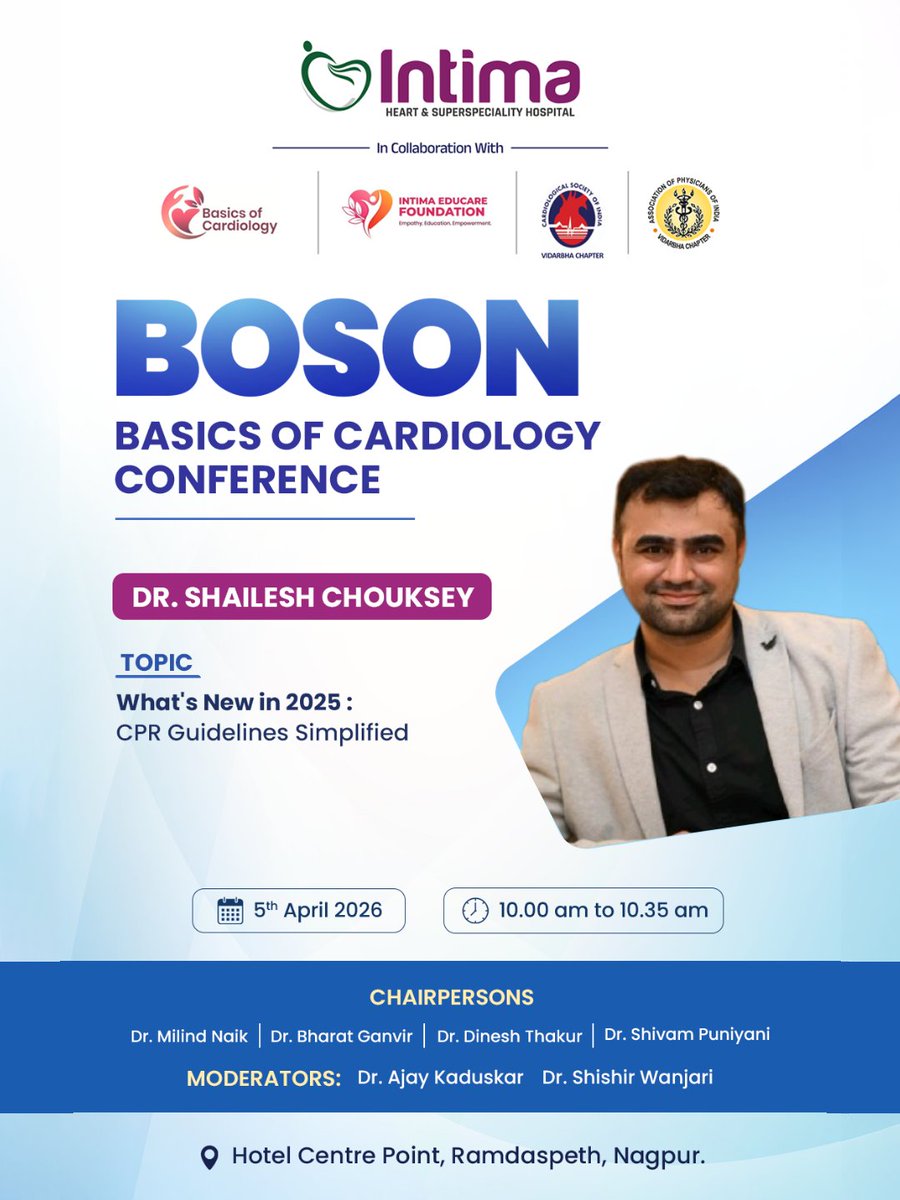 IntimaHeartCare's tweet photo. ⏱️ Seconds decide survival.

CPR guidelines keep evolving—and staying updated can literally save lives.
Dr. Shailesh Chouksey breaks down what’s new in 2025, simplified for real-world practice.
.
.
.
#Trendingnow #boson2026 #twittssk https://t.co/kz2fBEpteT