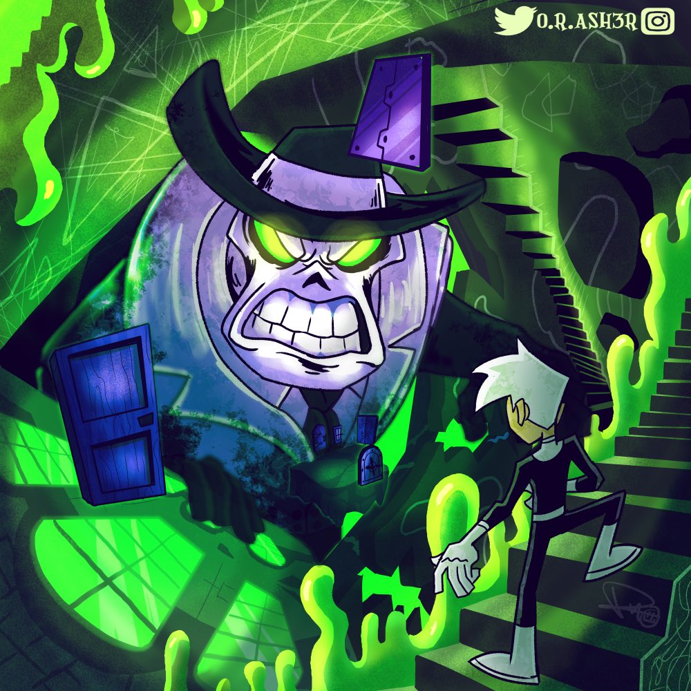 ORAsh3r's tweet image. 22 YEARS of GOING GHOST
#dannyphantom Screenshot Redraw 
#art #doodles
