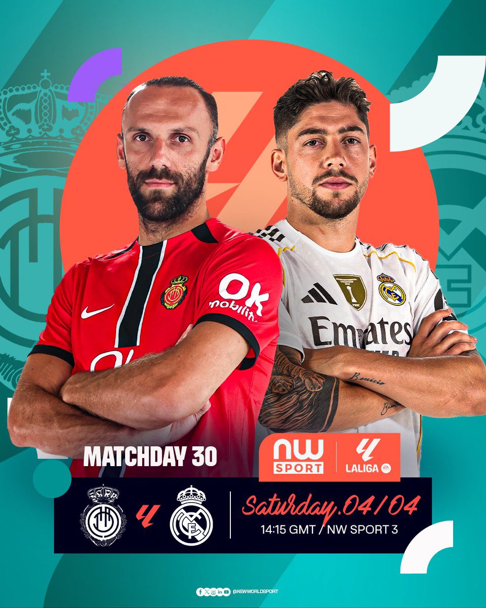 max_it_tv_sn's tweet photo. Ce week-end, LaLiga s’enflamme 🔥

Le Real Madrid se déplace à Majorque pour réduire l’écart avec le leader
Pendant ce temps, l’Atlético reçoit le Barça dans un choc qui peut tout bouleverser au classement 💯

Qui trébuchera et qui prendra l’avantage lors de cette 30ᵉ journée ?😎

Ne ratez rien de ces rencontres en direct sur Wido via les chaînes New World Sport dès 500F 🤩

Achetez vos pass maintenant sur https://t.co/j6gkDm7J7I ou via Max it.

#Wido #NewWorldSport #NewWorldTV #maxit