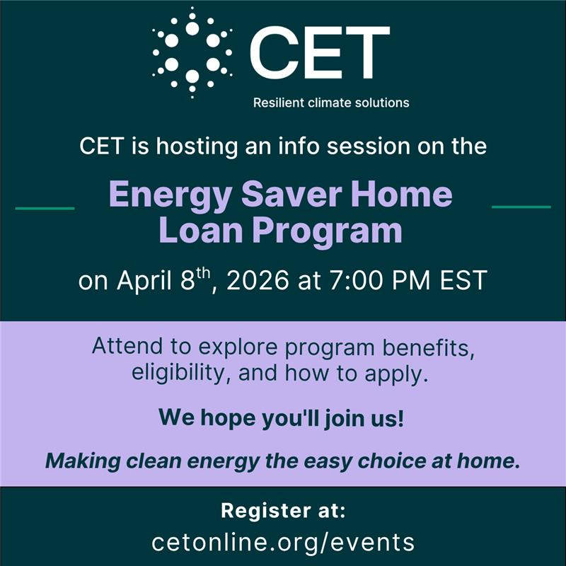 The Energy Saver Home Loan Program, funded by MassHousing and the Massachusetts Community Climate Bank, offers low-interest loans for eligible energy efficiency, weatherization, and health and safety upgrades. For more info and to register, click the link: cetonline.org/.../masshousin…