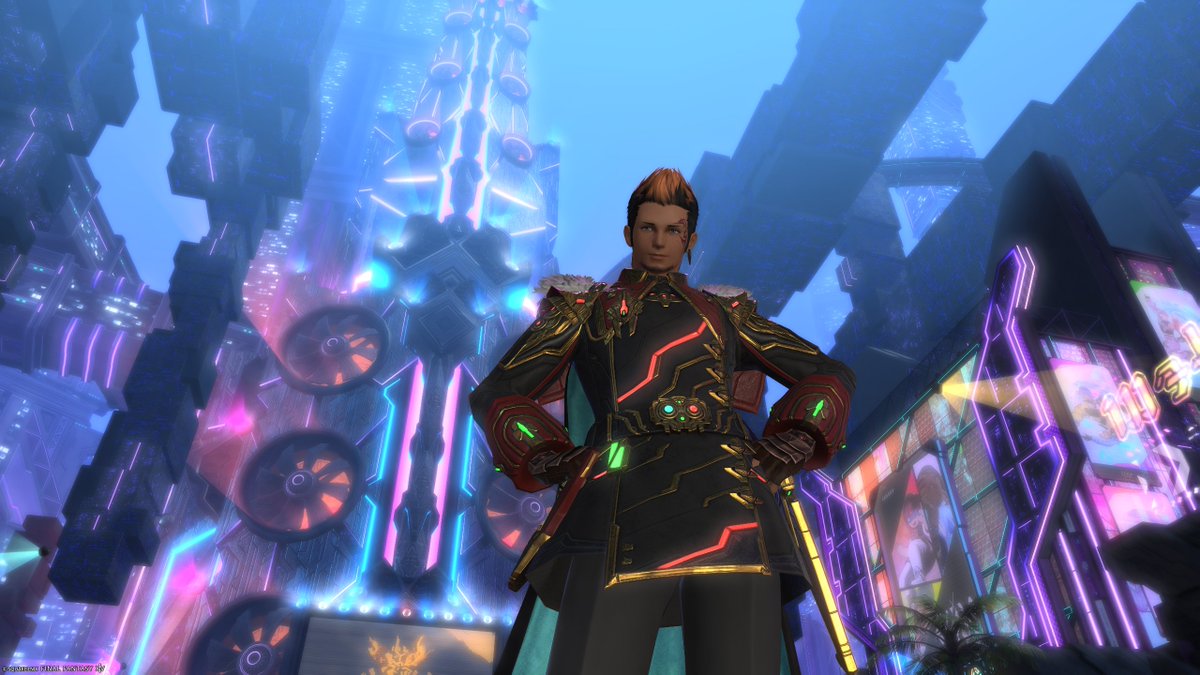 Screenshots of my Warrior of Light from #ffxiv from his opening ceremony in the Arcadian, and his final shot as grand champion. This raid series was the most fun of the entire game, and I look forward to the music album!