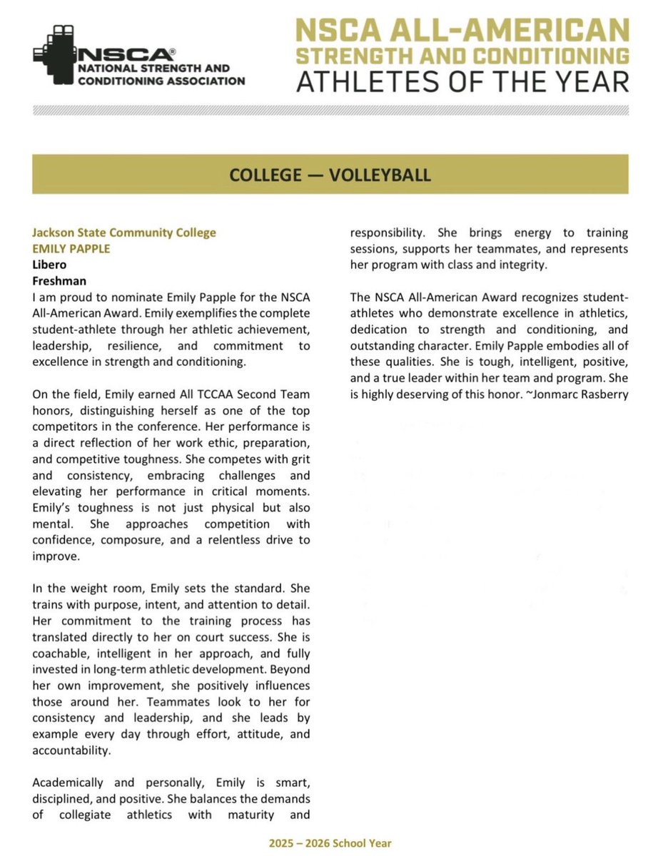 Jackson State Community College Volleyball tweet media