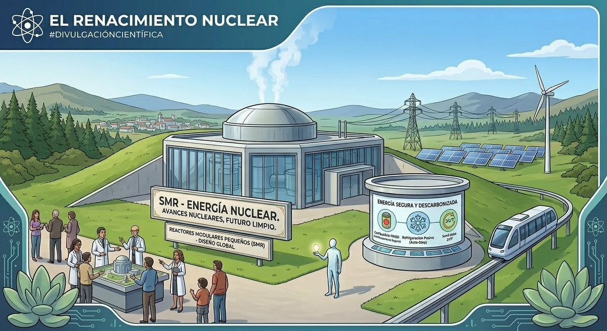 ¿Sabías que la energía nuclear está en medio de una revolución tecnológica? No es solo "lo de siempre"; estamos ante una nueva generación de reactores que podrían cambiar las reglas del juego. 🧵👇

​1️⃣ 
Imagina reactores fabricados en serie, más económicos y seguros. Son como