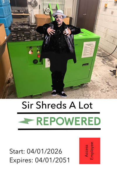 getrepowered's tweet image. Everyone, please give a warm welcome to our new Hard Drive Shredder, Sir Shreds A Lot! It has one job and it's obsessed with it: Making sure your private data is gone for good.
#HardDrive #SSD #Shred #Shredder #ElectronicsRecycling #ITAD #GetRepowered #MN