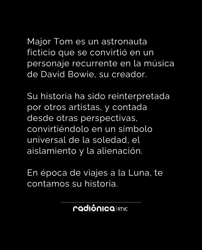 radionicafm's tweet photo. Ground Control to Major Tom..." 🛰️ La historia del astronauta más famoso del rock no terminó en 1969.

Secuelas directas de Bowie, referencias en videoclips y respuestas de otros artistas; así evolucionó este ícono cultural. 🚀👨🏼‍🚀
Estas son las canciones que inmortalizaron al álter ego de David Bowie. 👀🎼

📷: Imágenes de la NASA en la misión Artemis II