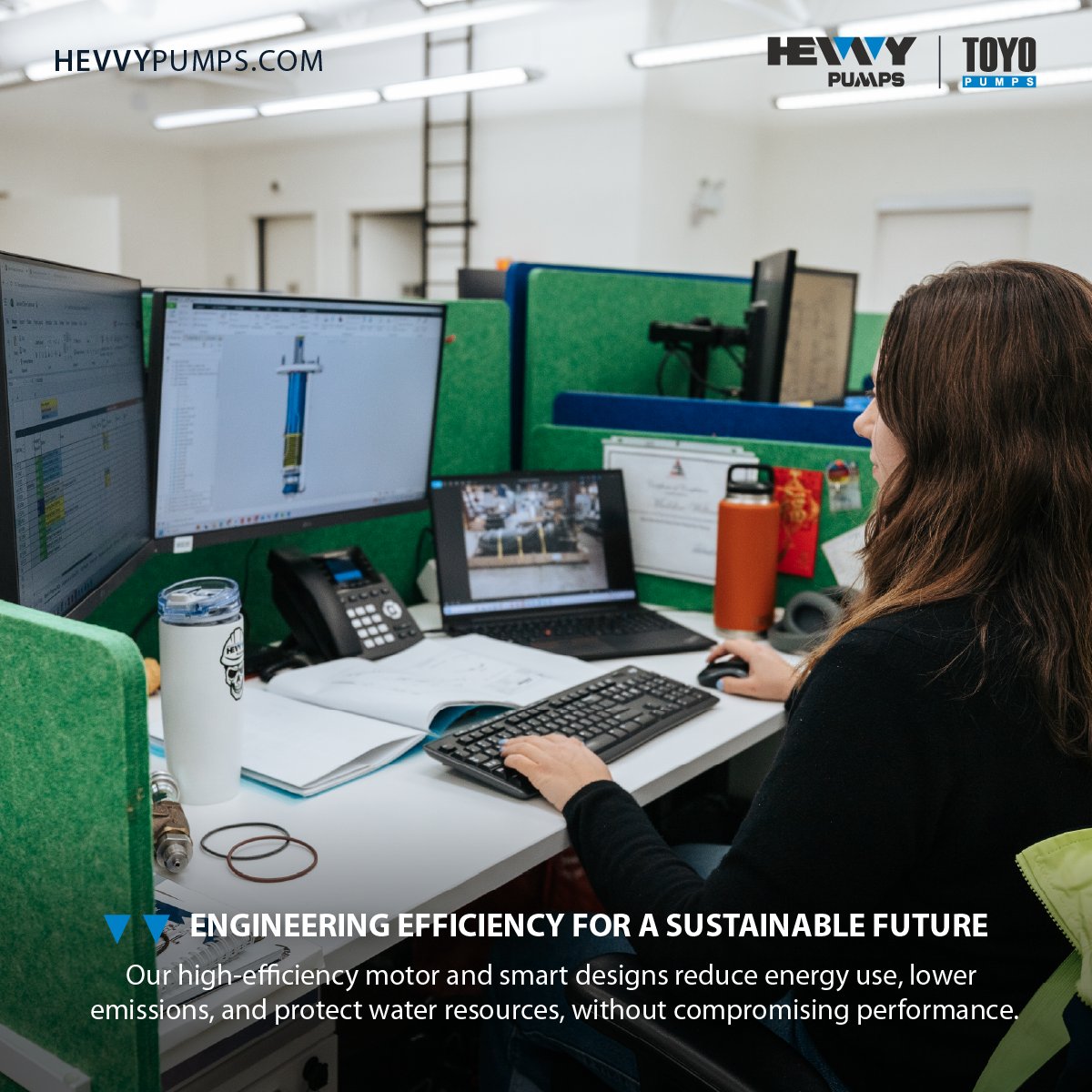 Efficiency meets sustainability. 💡 Our pumps powered by IEC IE4 &amp; NEMA Premium motors cut energy use, reduce water treatment needs &amp; lower operating costs.
Ready to pump smarter? 👉 hevvypumps.com

#HevvyPumps #Sustainability #SlurryPumps