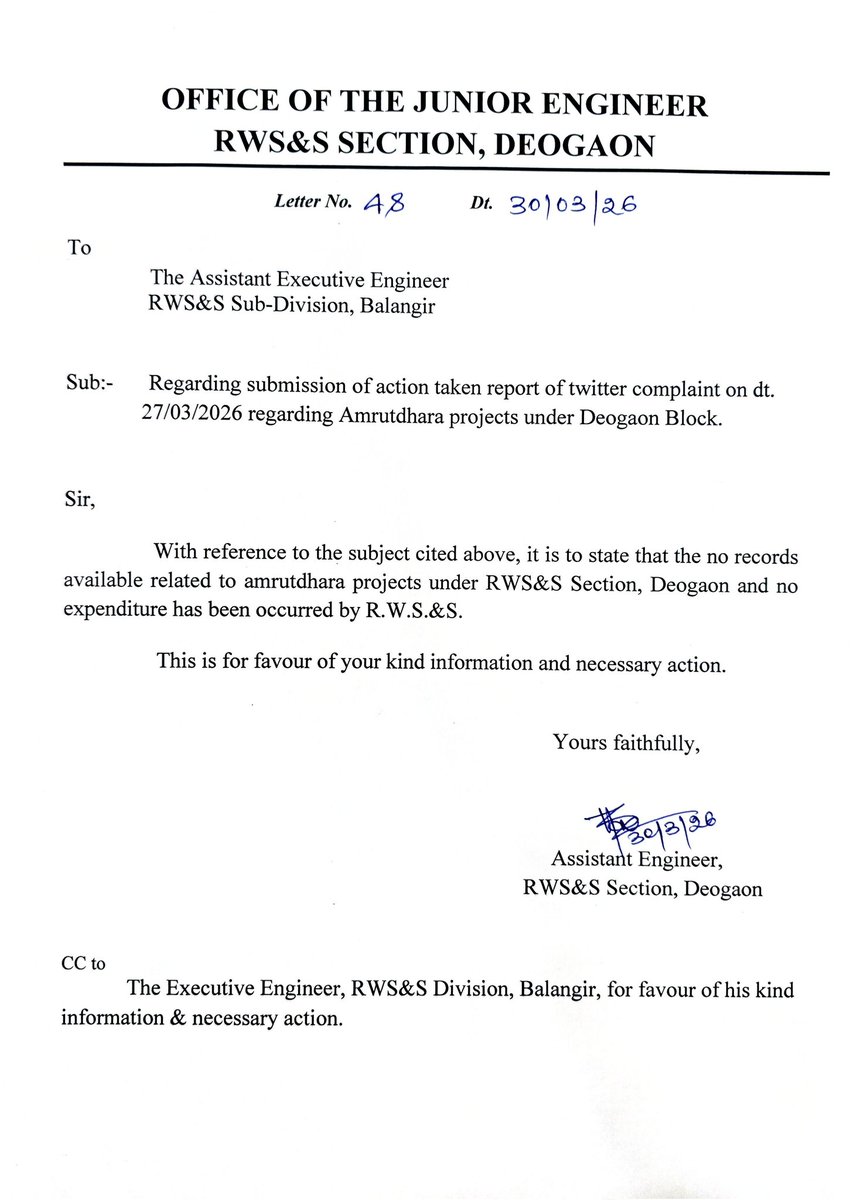 SE RWS&S Balangir tweet media