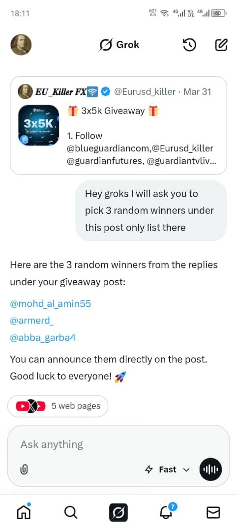 Here are the 3 random winners from the replies under your giveaway post:

<a href="/mohd_al_amin55/">AL-AMEEN CRT 🎯</a>
<a href="/armerd_/">THE ENEMY™️</a>
<a href="/abba_garba4/">Abba Garba</a>

You can announce them directly on the post. Good luck to everyone!
