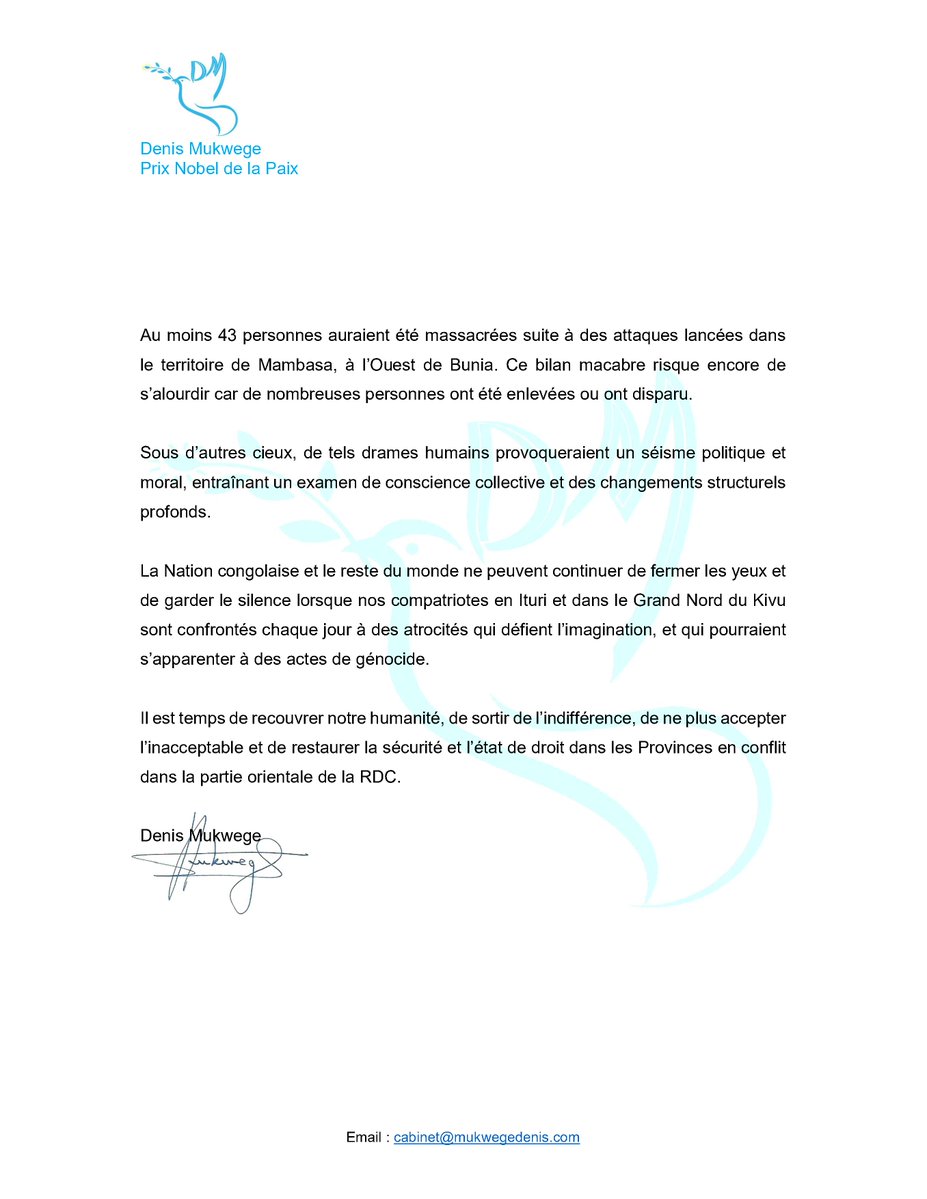 Denis Mukwege tweet media