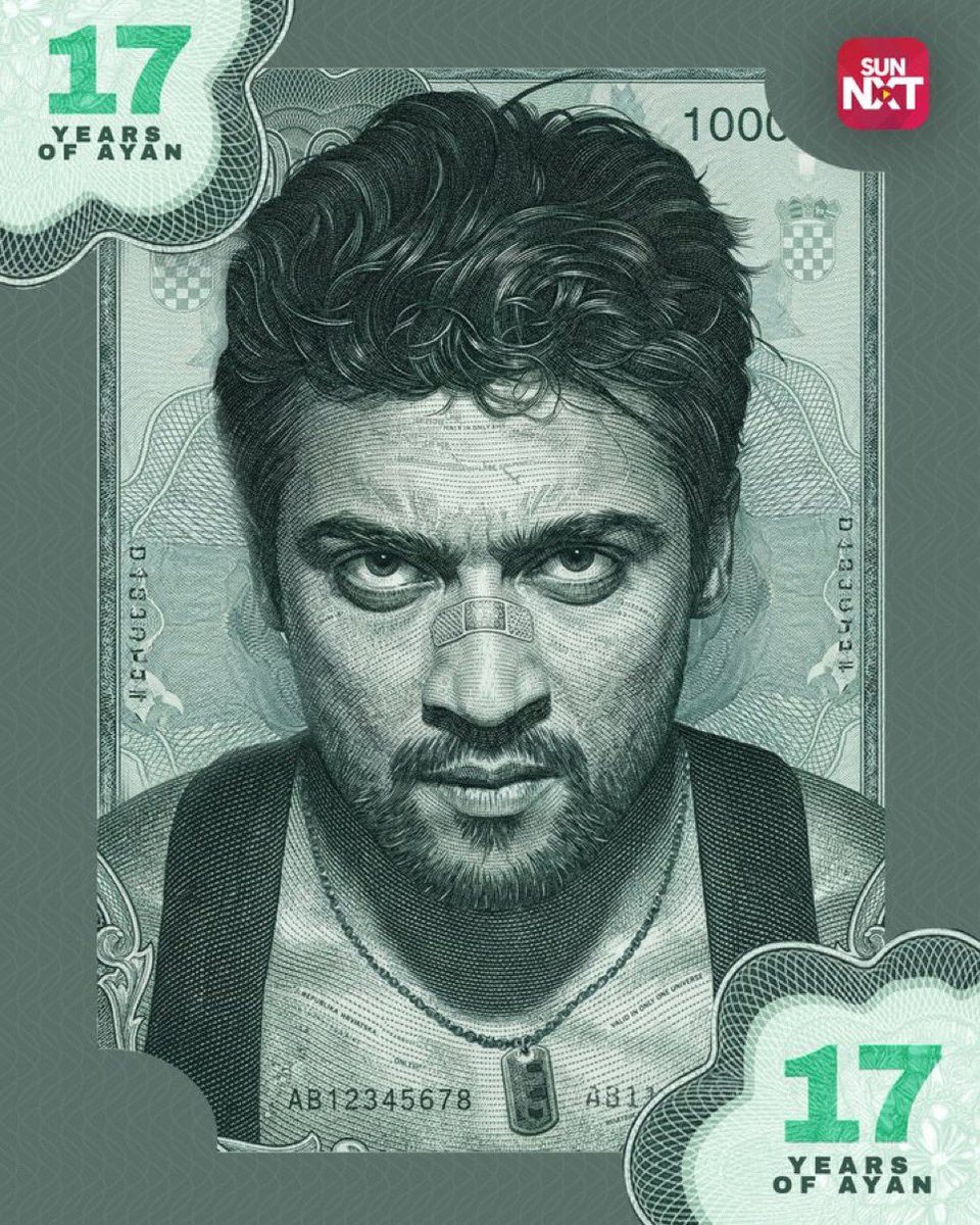 GURUSURIYA___45's tweet photo. 17 years of Ayan...🔥
@Suriya_offl #Suriya #Ayan #17YearsOfAyan
#Karuppu #VishwanathAndSons #Suriya47 https://t.co/f8dV7XRVRr